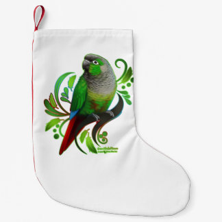 Meia De Natal Pequena Conure verde