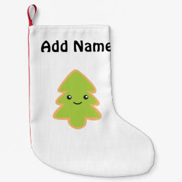 Meia De Natal Pequena Cookie da árvore de Natal