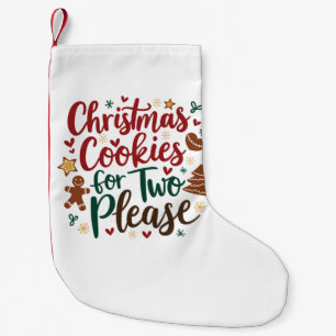 Meia De Natal Pequena Cookies De Natal Para Dois Por Favor Gravidez Xmas