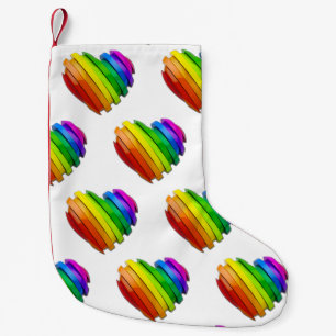 Meia De Natal Pequena Coração tridimensional escultural do SlipperyJoe b
