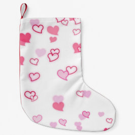 Meia De Natal Pequena Corações