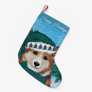 Meia De Natal Pequena Corgi