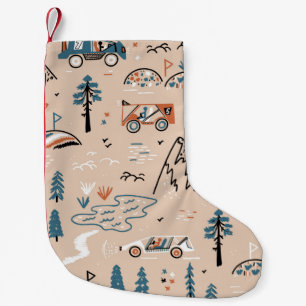 Meia De Natal Pequena Corrida ao largo. Corrente da Floresta Montanha. T