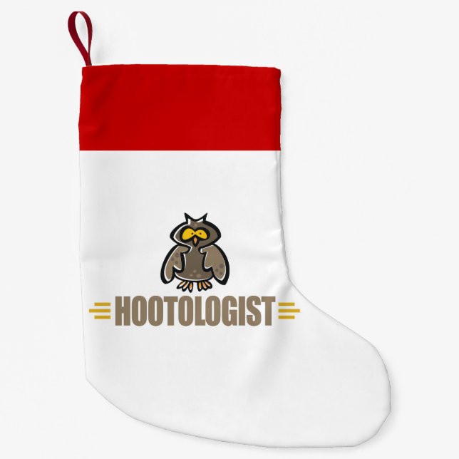 Meia De Natal Pequena Coruja Engraçada (Frente)