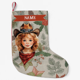 Meia De Natal Pequena Cowboy Christmas Stocking