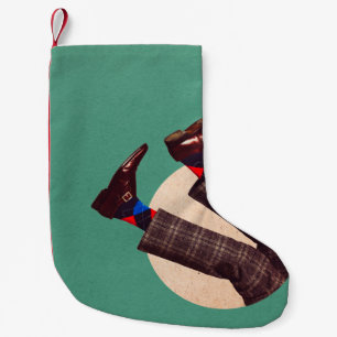 Meia De Natal Pequena Coxas masculinas empilhadas em redondezas em geome