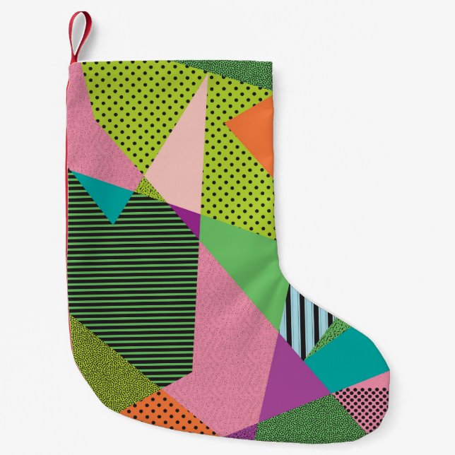 Meia De Natal Pequena Creative Memphis Frame Modern Design (Frente)