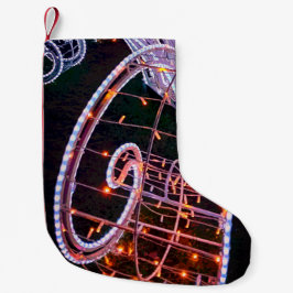 Meia De Natal Pequena Criar espiral rosa