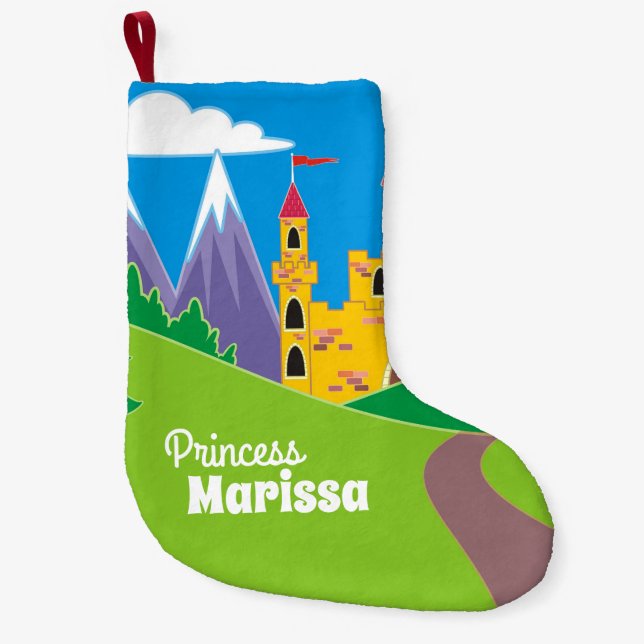 Meia De Natal Pequena Crie Seu Próprio Castelo de Fada Bonito (Frente)