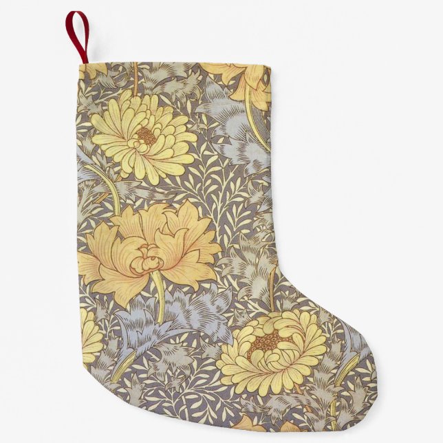 Meia De Natal Pequena Crisântemo Flor de Mãe (Frente)