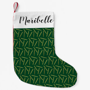 Meia De Natal Pequena Crochet Hooks Impressão + Nome Faux Artesanatos Do