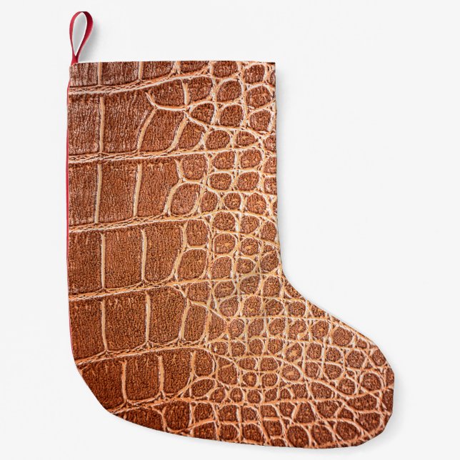 Meia De Natal Pequena Crocodile leather pattern backgroundabstract,allig (Frente)