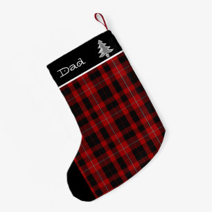 Meia De Natal Pequena Cunningham Xadrez de Natal Personalizado