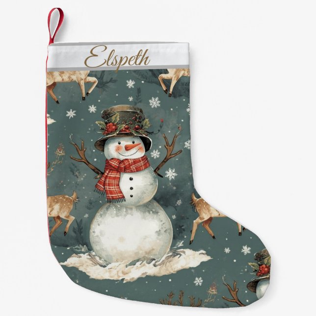 Meia De Natal Pequena Cute Christmas Christmas Stocking (Frente)