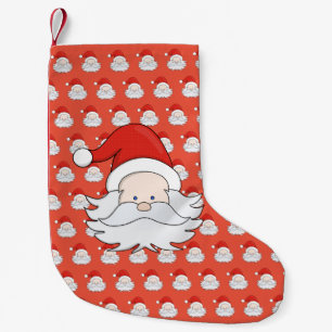 Meia De Natal Pequena Cute Santa Claus