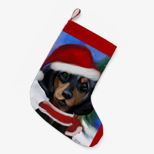 Meia De Natal Pequena Dachshund 