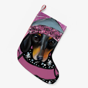 MEIA DE NATAL PEQUENA DACHSHUND 