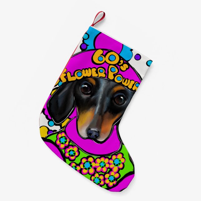 MEIA DE NATAL PEQUENA DACHSHUND  (Frente (Pendurada))