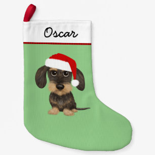 Meia De Natal Pequena Dachshund Teckel Papais noeis Cachorro Cachorro