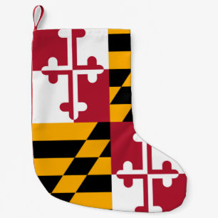 Meia De Natal Pequena Decoração à moda da bandeira do estado de Maryland