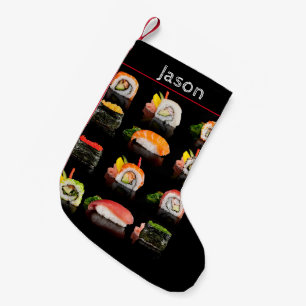 Meia De Natal Pequena Decoração de Feriado para Festa de Sushi Festiva