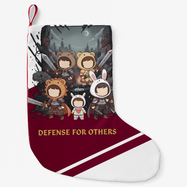 Meia De Natal Pequena Defense for Others - Little Guardians (Frente)