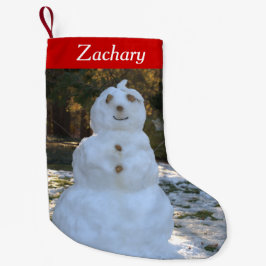 Meia De Natal Pequena Deixais lhe para nevar meias personalizadas do