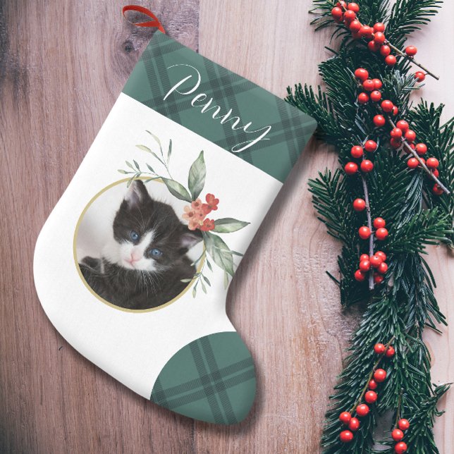 Meia De Natal Pequena Delicate Watercolor Floral Natal (Criador carregado)