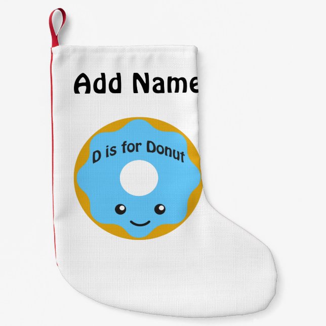 Meia De Natal Pequena Delicioso D é para Rosquinha (Frente)