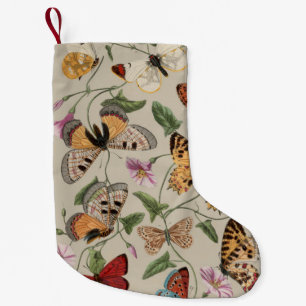 Meia De Natal Pequena Desenho da Coleção de Borboletas e Mariposas da Na