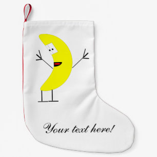 Meia De Natal Pequena Desenhos animados da banana