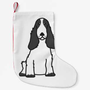 Meia De Natal Pequena Desenhos animados do cão de cocker spaniel do