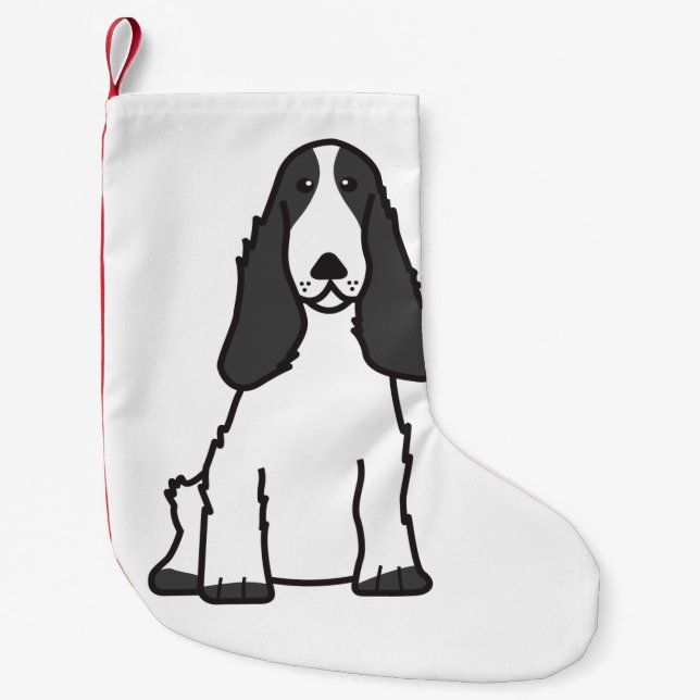 Meia De Natal Pequena Desenhos animados do cão de cocker spaniel do (Frente)