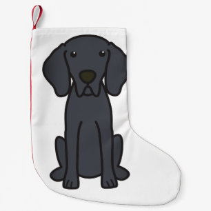 Meia De Natal Pequena Desenhos animados do cão de Weimaraner