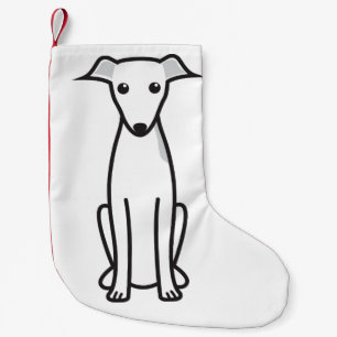 Meia De Natal Pequena Desenhos animados do cão do galgo italiano