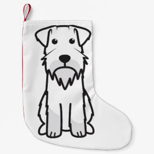 Meia De Natal Pequena Desenhos animados do cão do Schnauzer diminuto