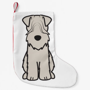 Meia De Natal Pequena Desenhos animados Wheaten brandamente revestidos