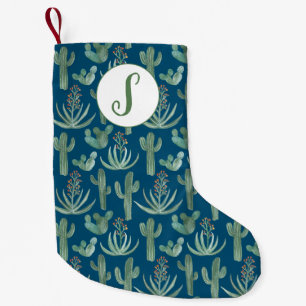 Meia De Natal Pequena Desert Saguaro Cactus Succulents Padrão PERSONALIZ