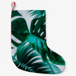 Meia De Natal Pequena Desfocar fundo abstrato da plantação verde