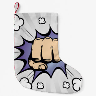 Meia De Natal Pequena design de bolhas de quadrinhos de pop. Ilustração