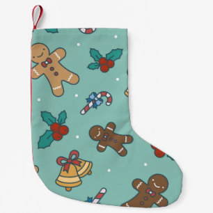 Meia De Natal Pequena Design de doces festivos de Natal