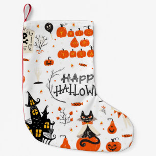Meia De Natal Pequena Design de Halloween. Clipes de Halloween com