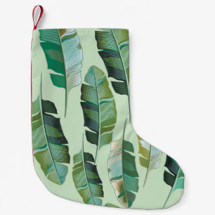 Meia De Natal Pequena Design de moda com bananeiras tropicais