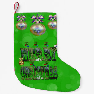Meia De Natal Pequena Design de Natal do Lawn Bowls,