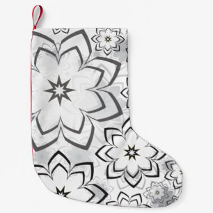 Meia De Natal Pequena Design floral 11