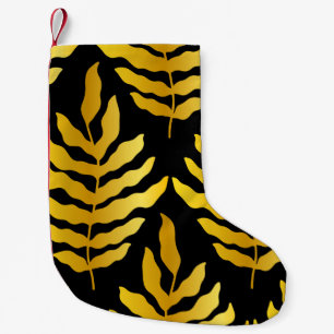Meia De Natal Pequena Design moderno com folhas. Folhas tropicais de our
