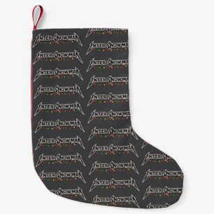 Meia De Natal Pequena Digite o Boneco de Neve Natal Rocker Inverno Rock 