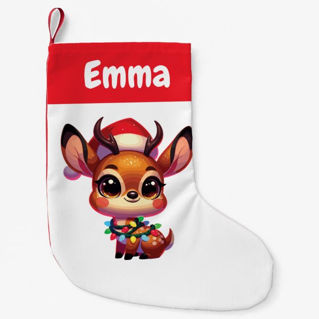 Meia De Natal Pequena Dik-Dik Felry Natal Animais de inverno Cute DikDik (Frente)