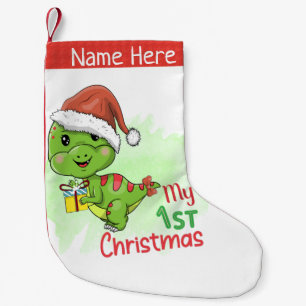 Meia De Natal Pequena dinossauro meu natal de 1rua