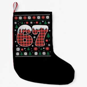 Meia De Natal Pequena Divertido 67 Seis Sete Meme Cringe Natal Xadrez Ve